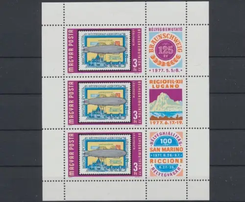 Ungarn, MiNr. 3201 A Kleinbogen, postfrisch - 601716