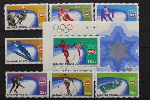 Ungarn, Olympiade, MiNr. 3089-3095, Block 116, postfrisch - 654997