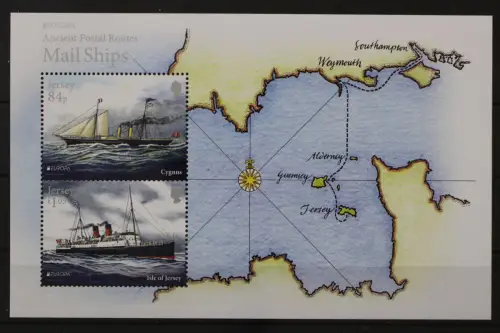 Jersey, Schiffe, MiNr. Block 198, postfrisch - 219092