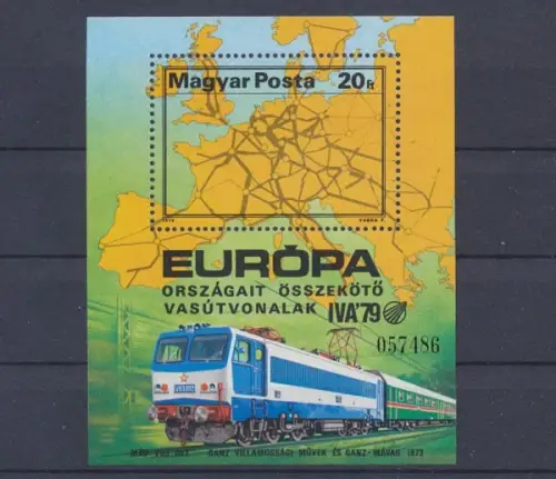 Ungarn, Eisenbahn, MiNr. Block 137 A, postfrisch - 692380