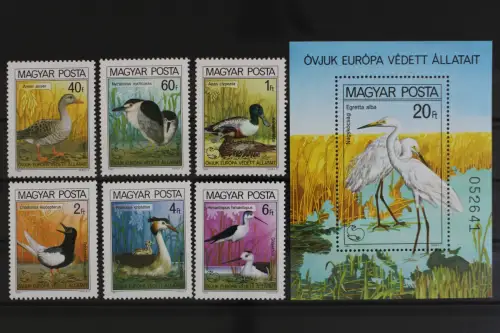Ungarn, Tiere, MiNr. 3451-3456 A + Block 146 A, postfrisch - 623928
