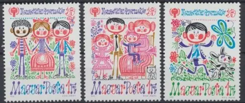 Ungarn, MiNr. 3335-3337 A, postfrisch - 694643