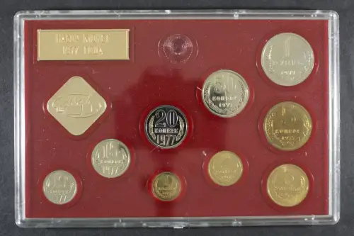 Sowjetunion, Kursmünzensatz, 1977, Unzirkuliert / Unc - 801493