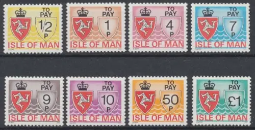 Isle of Man Porto, MiNr. 9-16, postfrisch - 603130