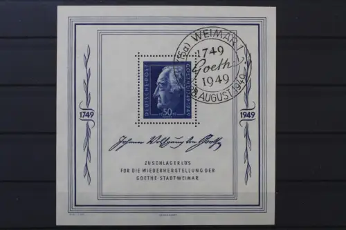 Sowj. Zone, MiNr. Block 6 SST Weimar Namenszug, gestempelt, BPP Signatur - 219516