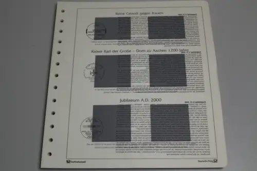 Deutsche Post, Deutschland Plus Jahrgang 2000, Vordrucke für Eckrandmarken - 900496