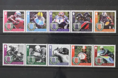 Isle of Man, MiNr. 1333-1342 A Fünferstreifen, postfrisch - 220141