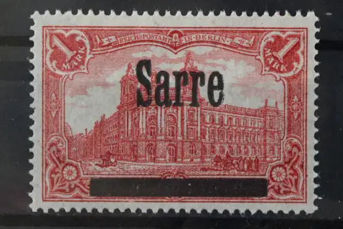 Saargebiet, MiNr. 17 A I, postfrisch, BPP Signatur - 220465