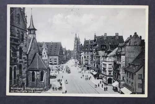 Nürnberg, Königstrasse mit Mauthalle u. Lorenzkirche - 425652