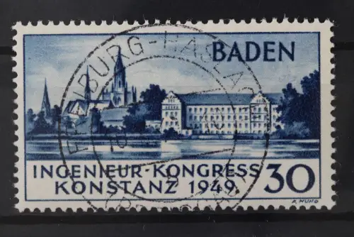 Franz. Zone Baden, MiNr. 46 II, Falschstempel - 221268