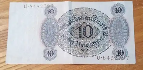 Reichsmark Deutsches Reich 10 Mark 1924 -11 Okt.1924