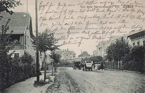 AK Lychen Uckermark b Fürstenberg Havel Gransee Vor dem Fürstenberger Tor 1910 orig. Vorkrieg