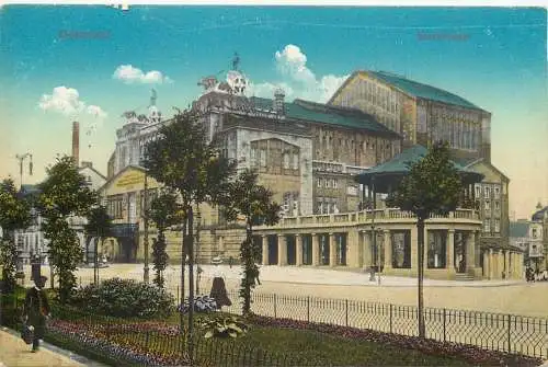 AK - Dortmund Stadttheater Litho Feldpost versandt 1915