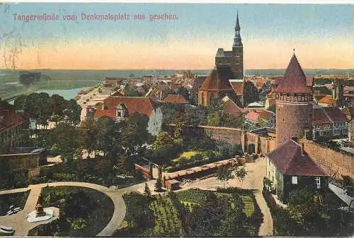 AK - Tangermünde vom Denkmalsplatz aus gesehen Feldpost 1915