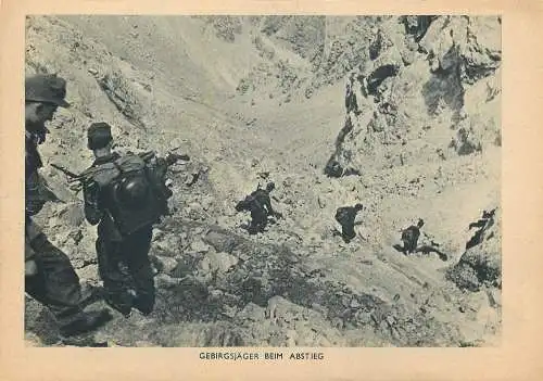 AK - Die Wehrmacht - Gebirgsjäger beim Abstieg