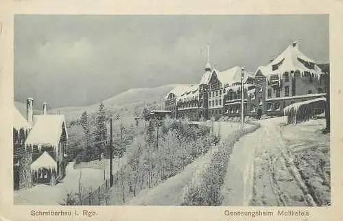 AK Schreiberhau i. Rgb. Genesungsheim Moltkefels im Winter