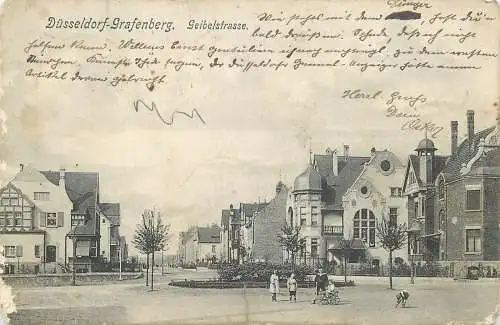 AK Düsseldorf Grafenberg Geibelstrasse versandt 1906