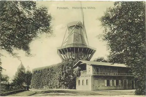 Ansichtskarte Potsdam Historische Mühle versandt 1915