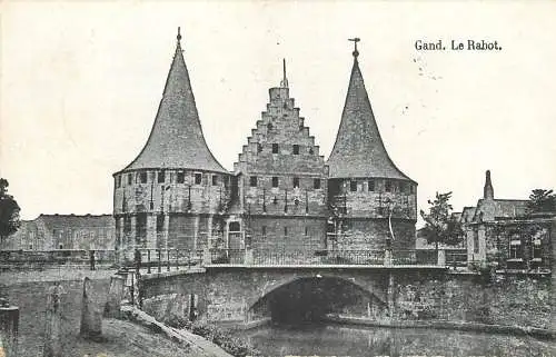 Ansichtskarte Feldpost Belgien Gand Le Rabot versandt 1915