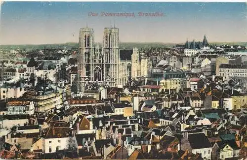 Ansichtskarte Brüssel Feldpost Totalansicht versandt 1915