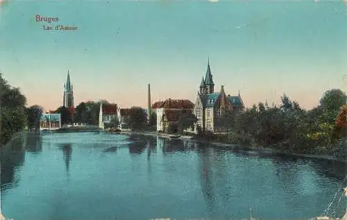 AK Bruges Lac d´Amour 46. Reservediv. Feldpost versandt 1915
