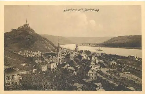 AK Braubach mit Marksburg am Rhein nicht versandt