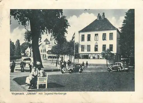 AK Vegesack "Utkiek" mit Jugend - Herberge versandt 1943