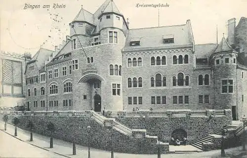 AK Bingen am Rhein Kreisamtsgebäude  1915 Feldpost
