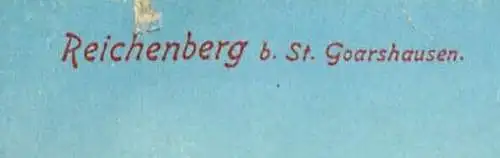 AK Reichenberg bei St. Goarshausen Feldpost versandt 1915