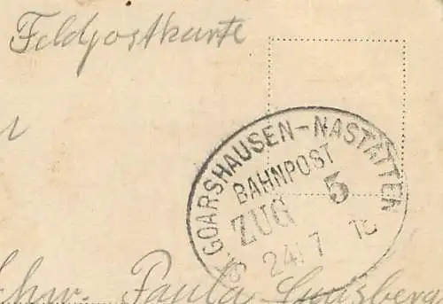 AK Reichenberg bei St. Goarshausen Feldpost versandt 1915