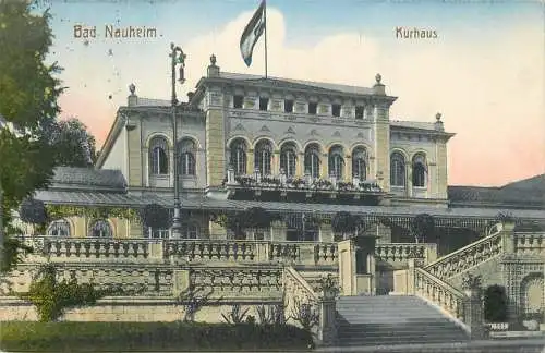 Ansichtskarte Bad Nauheim Kurhaus Litho Feldpost versandt 1916