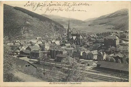 Ansichtskarte Altenhundem Sauerland v. Jos. Grobbel No. 2858 versandt