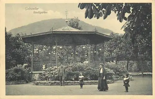 AK - Gebweiler Stadtgarten Feldpost 1915