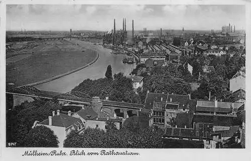 AK, Feldpost Mühlheim an der Ruhr, Blick vom Rathausturm