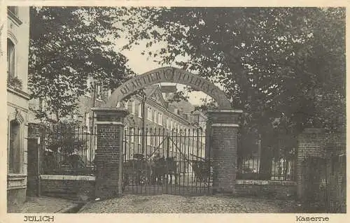 AK - Jülich - Kaserne, gelaufen 1927