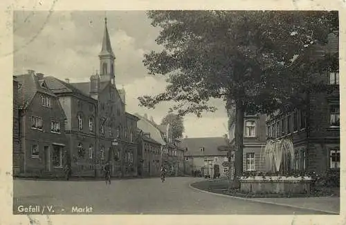 Ansichtskarte Markt Gefell Vogtland nicht versandt 1912