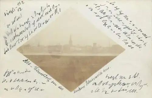 Ansichtskarte Düsseldorf  von der linken Rheinseite aus 1903
