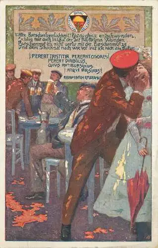 Ansichtskarte Deutscher Schulverein 1880 Baumbach Gaudeamus versandt