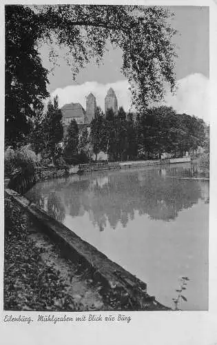 AK Eilenburg Mühlgraben mit Blick zur Burg