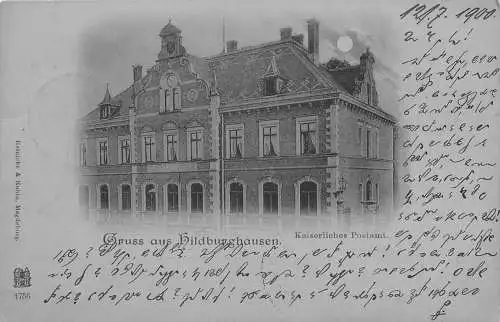 AK Gruss aus Hildburghausen Kaiserliches Postamt 1900 Mond