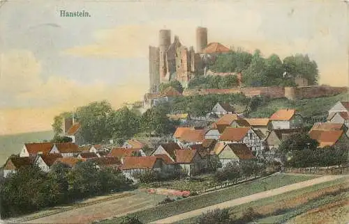 AK Hanstein Teilansicht mit Burg