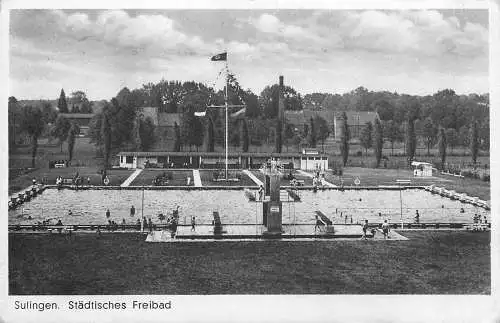 AK Sulingen, Städtisches Freibad Feldpost versandt 1941