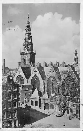 AK Amsterdam C. Oude Kerk nach Deutschland 1953