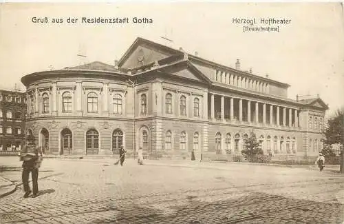 AK Gruss aus der Residenzstadt Gotha Herzogl. Hoftheater