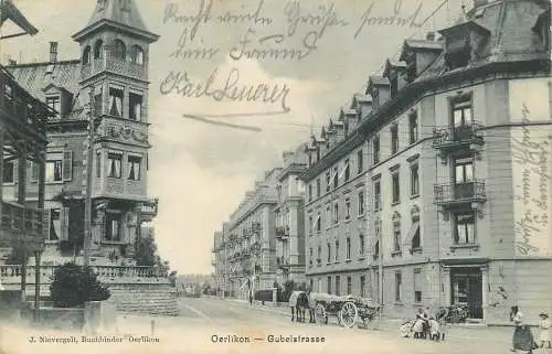 AK Oerlikon Gubelstrasse versandt 1906