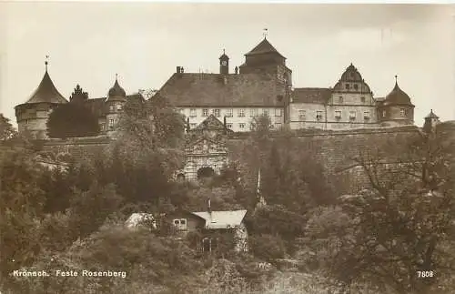 AK - Kronach Feste Rosenberg Photogr. Broms. braun