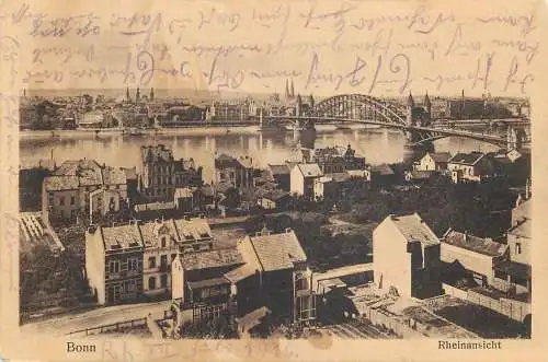 Ansichtskarte Bonn Feldpost Rheinansicht versandt 1916