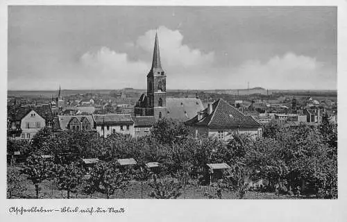 Ansichtskarte Aschersleben Blick auf die Stadt nicht versandt