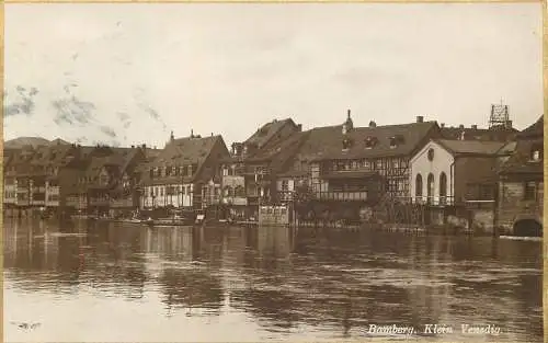 Ansichtskarte  Bamberg Klein Venedig versandt 1928 Würzburg