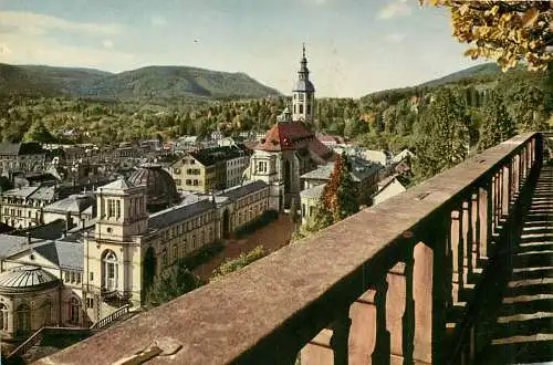 Ansichtskarte Baden-Baden Blick von der Schloßterrasse nicht versandt 1954